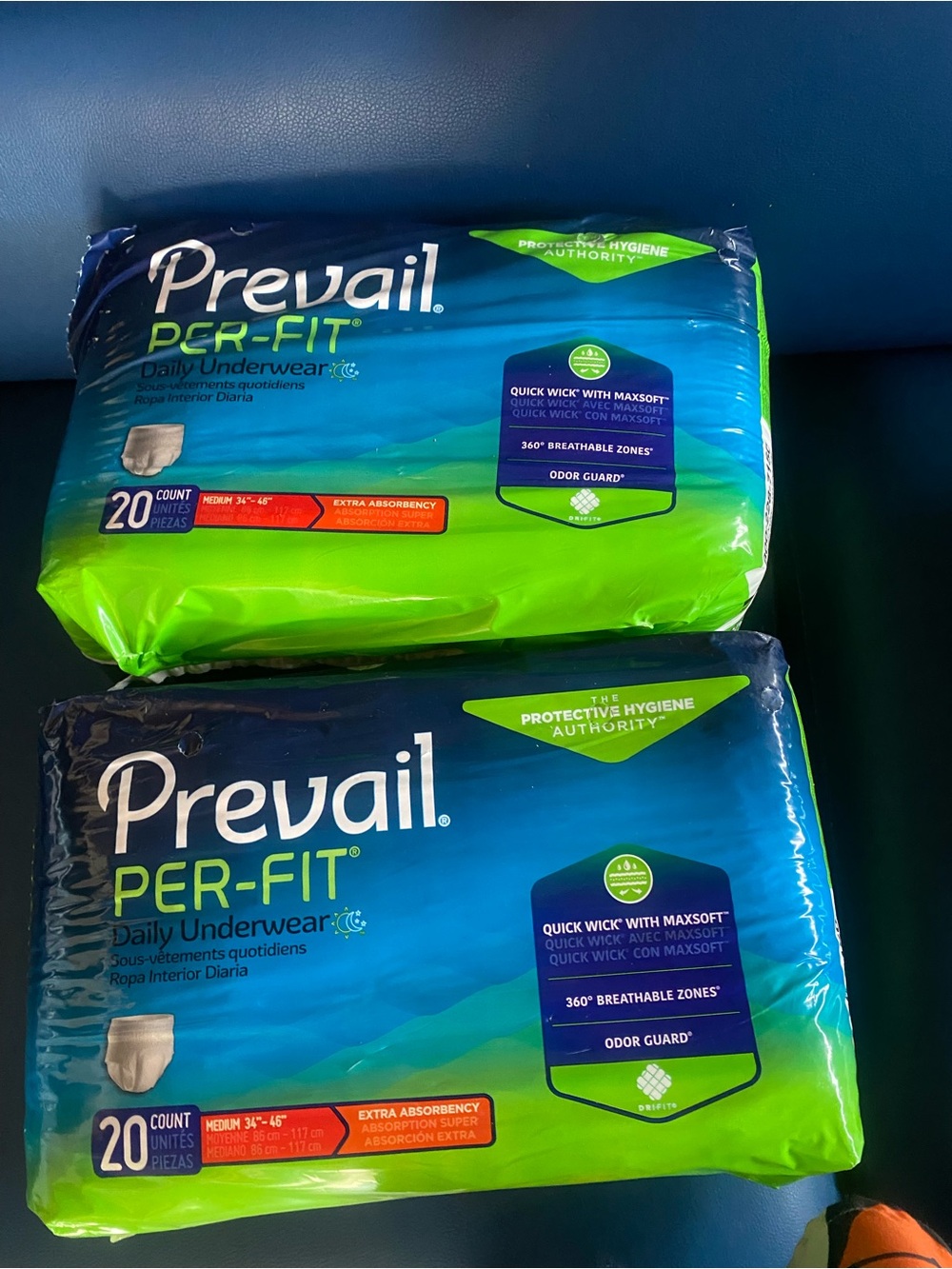 PER-FIT Daily Underwear – Blue/Green (20 Count)